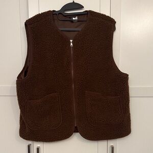 H&M Brown Sherpa Fleece Vest